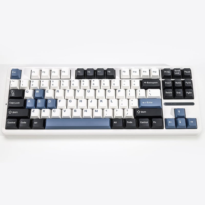 KBDiy Arctic PBT Double Shot Keycap Set,174 Keys Retro Blue Custom Key Cap Keycaps 60 Percent Cherry Profile Keycaps for 61/64/68/84/87/100/104/108 Mechanical Keyboard - Image 5
